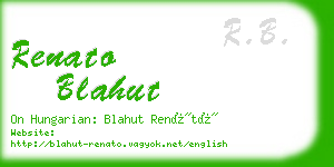 renato blahut business card